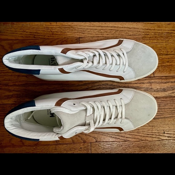 Madewell Men’s Sidewalk Hi Top Sneaker in Leather & Suede - Picture 4 of 6